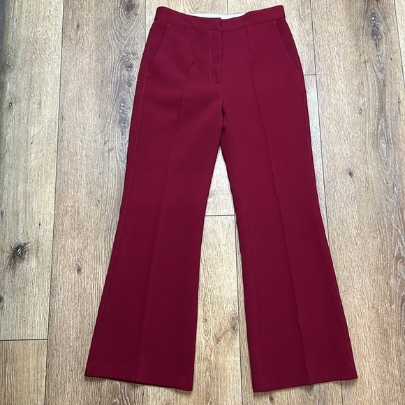 Celine Pants - Vintage Céline Burgundy Front Pleat Trousers Size 36/4US/S